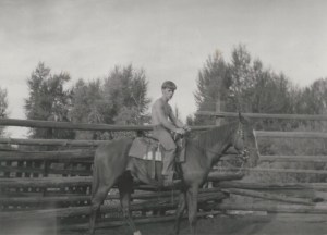 Bob with "Barber" in 1969 a two year old thoroughbred